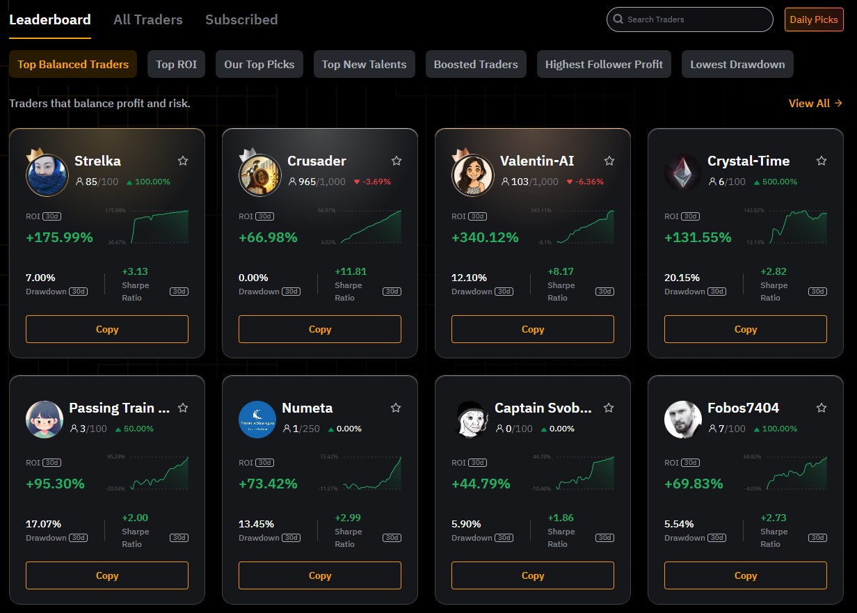 Пример копитрейдинга на Bybit