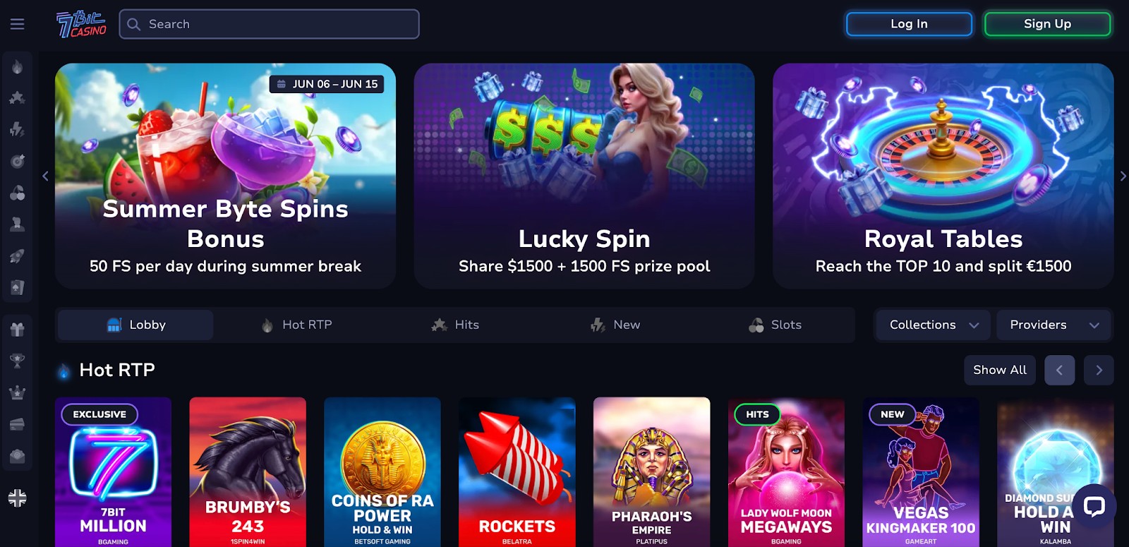 7Bit Casino homepage