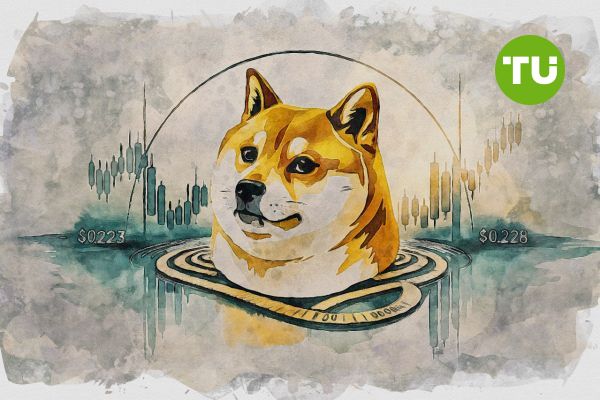 Dogecoin-prisen holder seg over $ 0.1795 ettersom okser forsvarer nøkkel Fib-nivå midt i synkende trekant