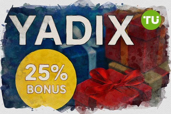 Yadix offers 25% bonus for every deposit