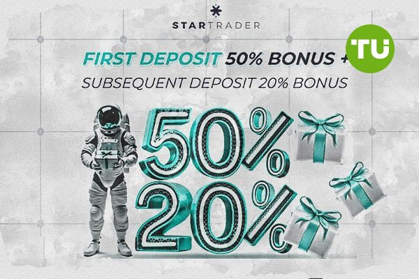 StarTrader 10 $ 'a kadar Hoşgeldin Bonusu sunuyor StarTrader 10 $ 'a kadar Hoşgeldin Bonusu sunuyor
