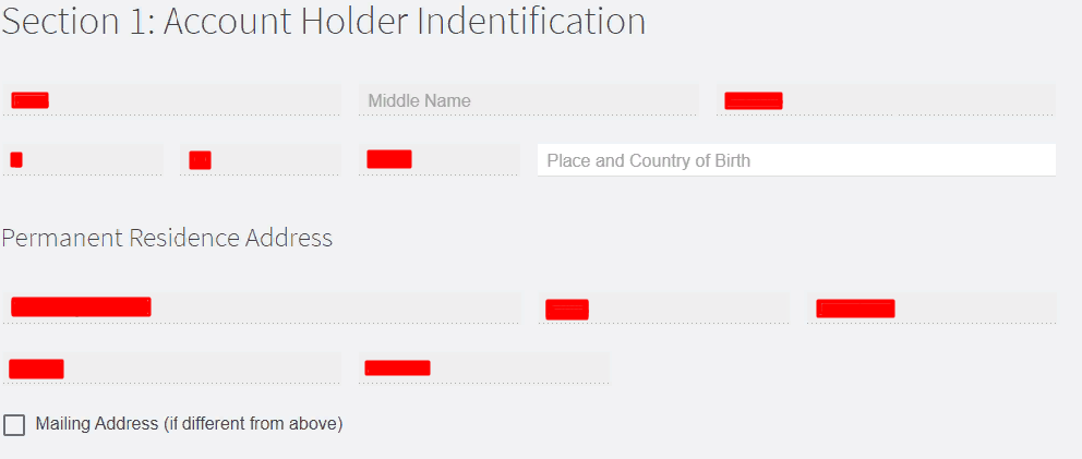 ATC Brokers Review  - Identification form