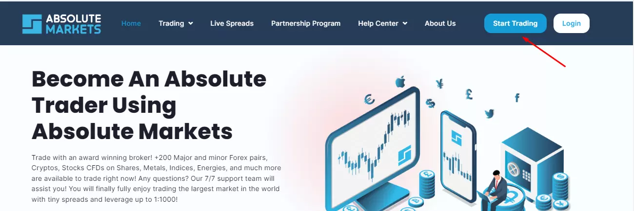 Absolute Markets Review — Starting registration