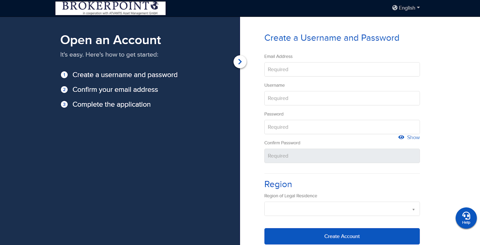 Brokerpoint’s Review - Filling out information for authentication