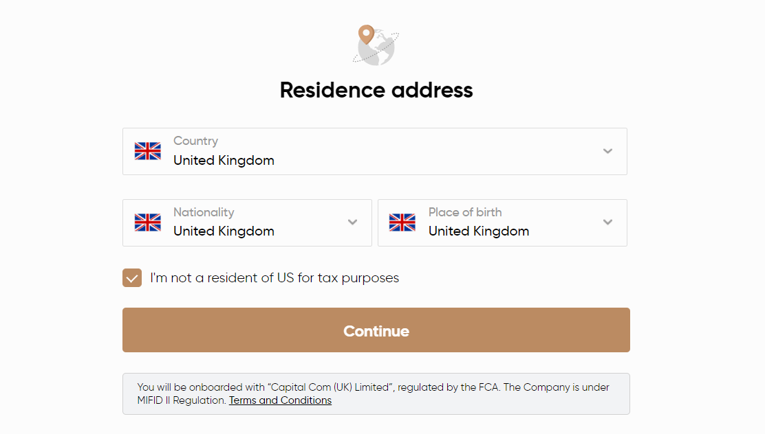 Capital.com Review - Country of citizenship and residence