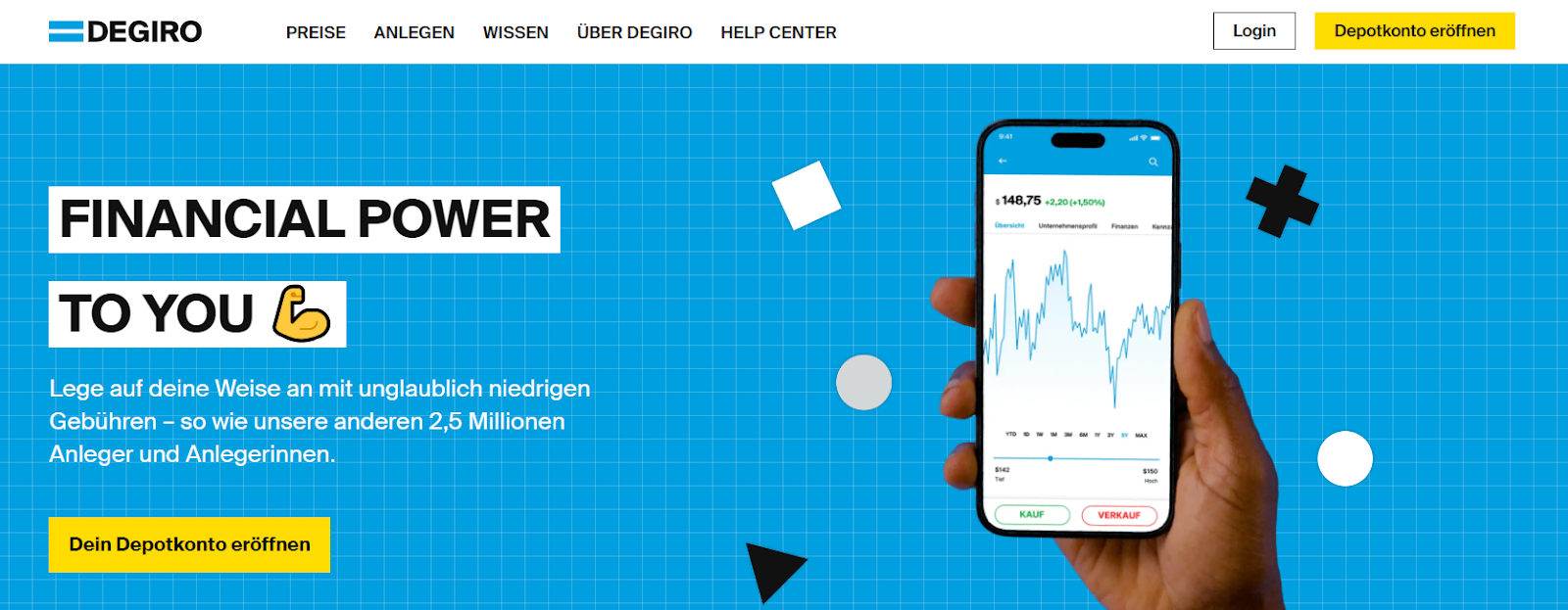 DEGIRO Rezension – Website