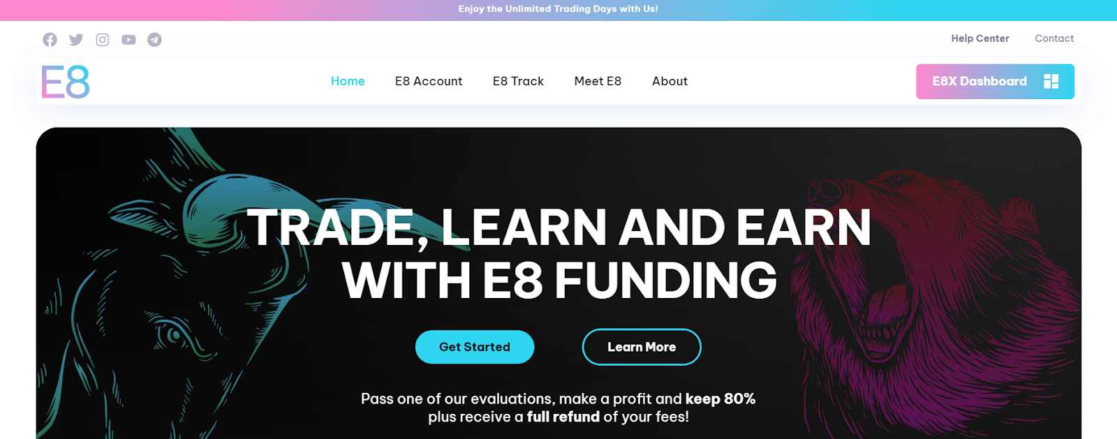Revisione dell’E8 Funding - Dashboard E8X
