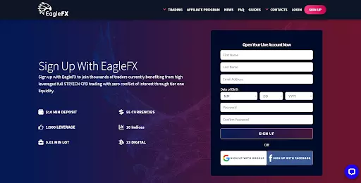 EagleFX Review — Registration