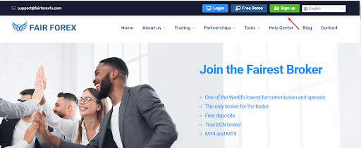 Fair Forex Review — Signing up