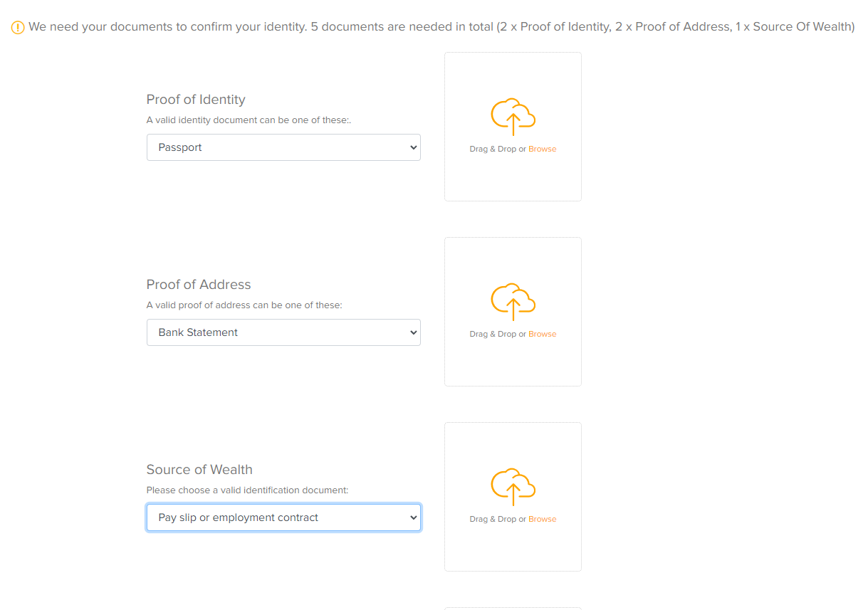 Review of FairMarkets’ user account — Verification