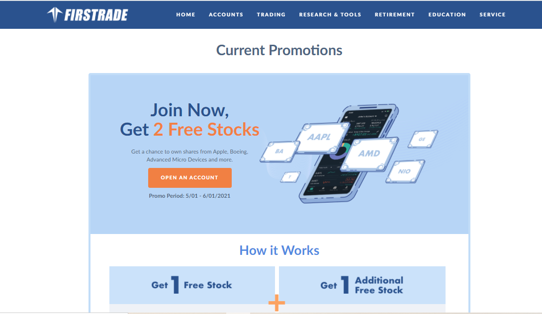 Firstrade Bonuses — $2 free promotions