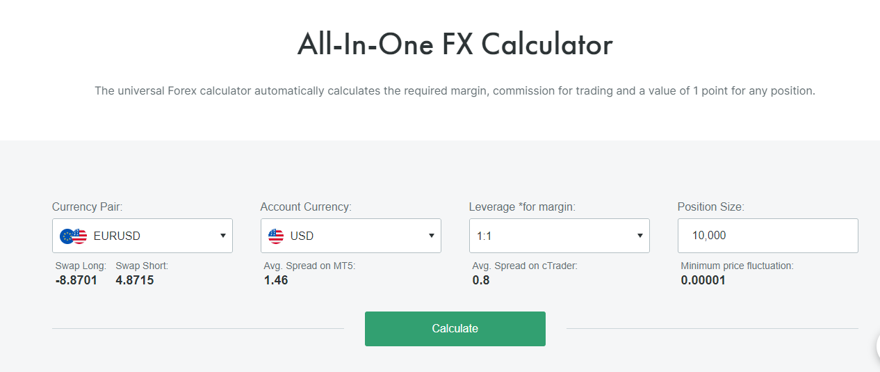 Useful tools of FxPro - Calculator
