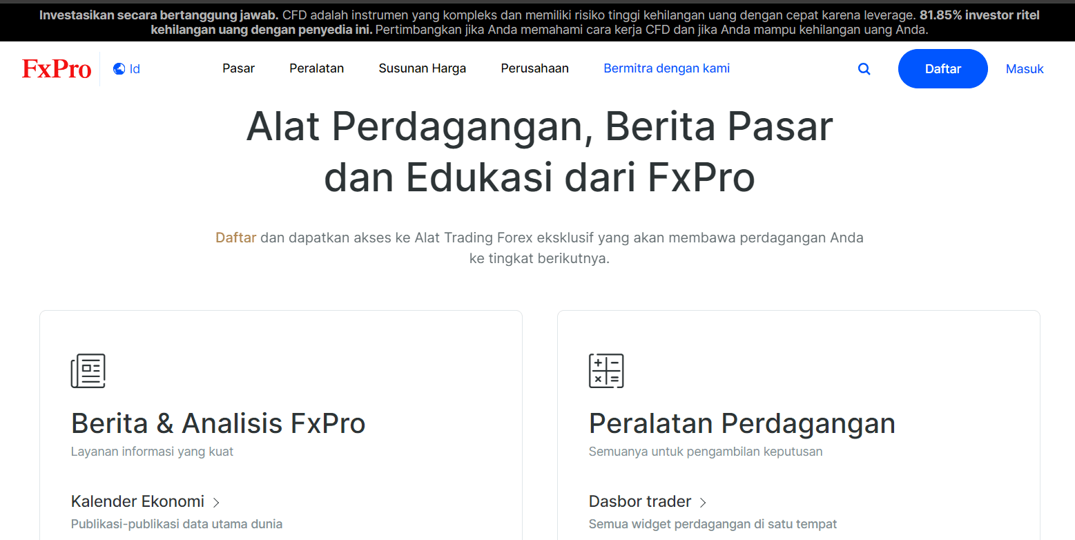 Alat Berguna FxPro - Analisis Trading Central