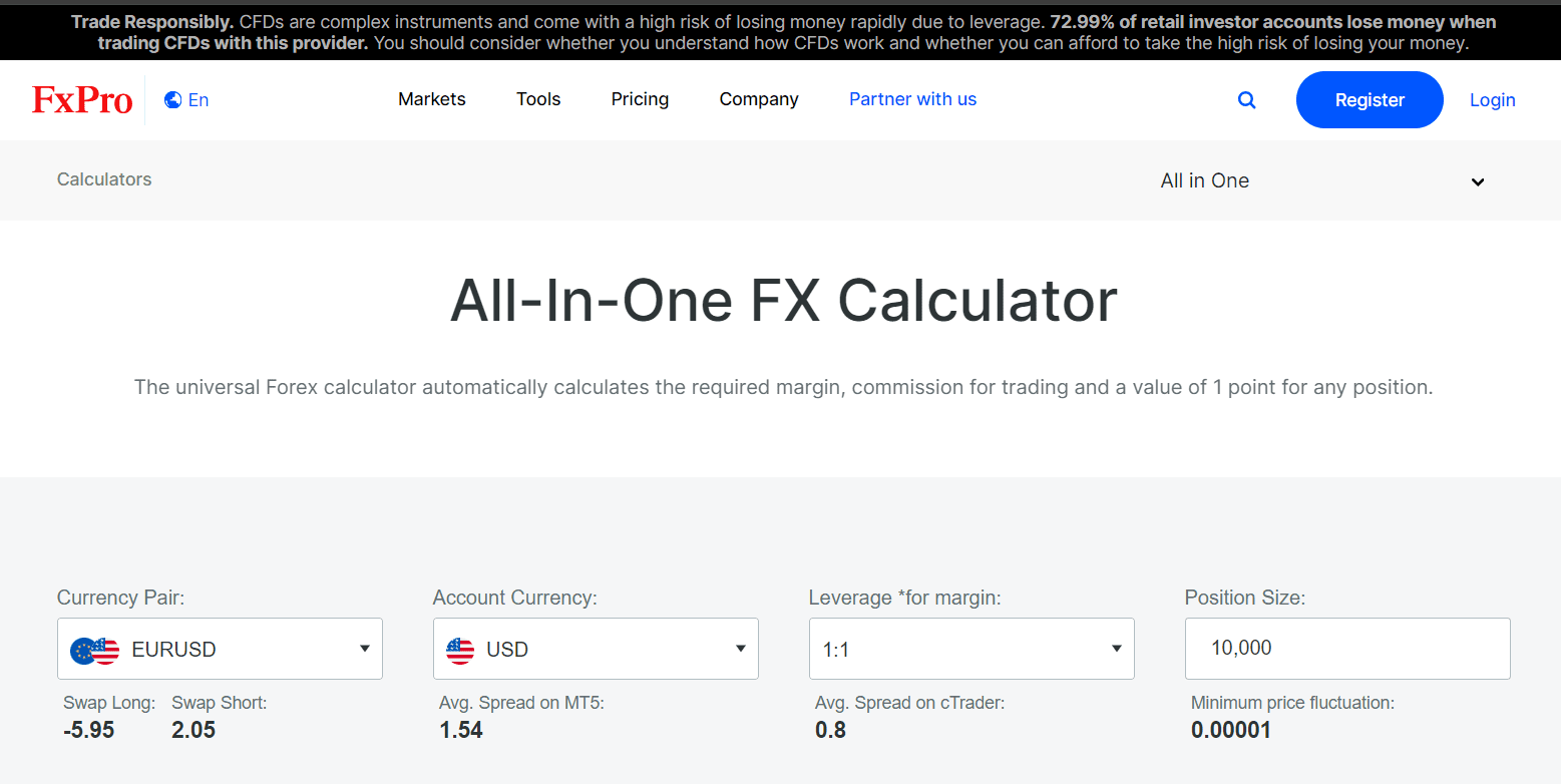 Alat berguna dari FxPro - Kalkulator