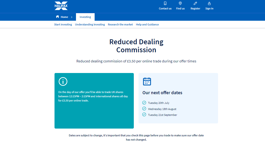 Halifax Bonuses - Reduced Dealing Commission