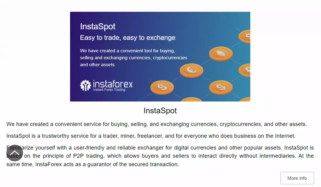 Die nützlichen Tools von InstaForex – P2P-Handel