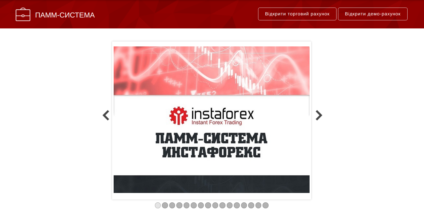 Інвестиційні програми ІнстаФорекс – ПАММ-система