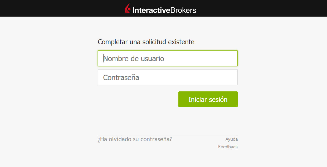 Cuenta personal de Interactive Brokers - Autorización
