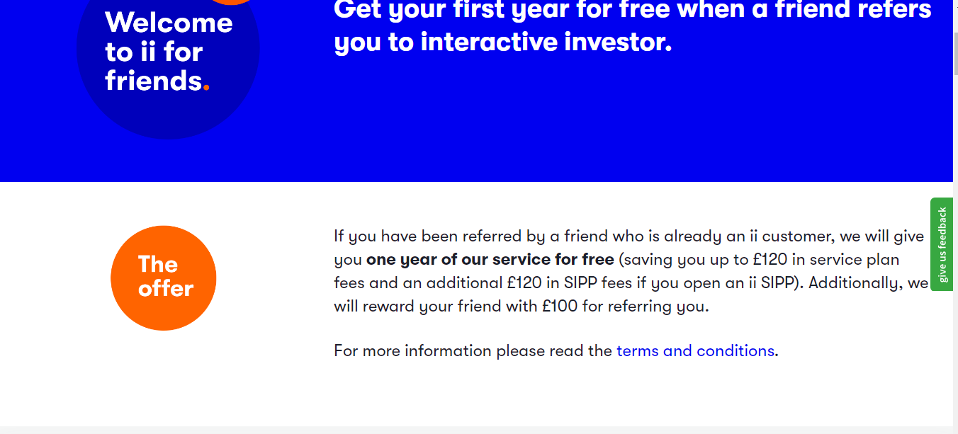 Interactive Investor Bonuses – Refer a Friend