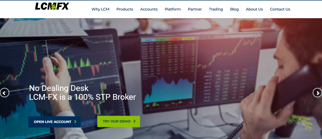 Review of LCM FX’s User Account — Home page