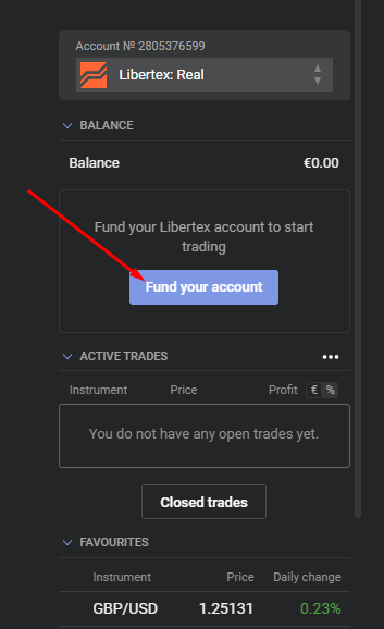 Review of Libertex’s User Account - Account funding