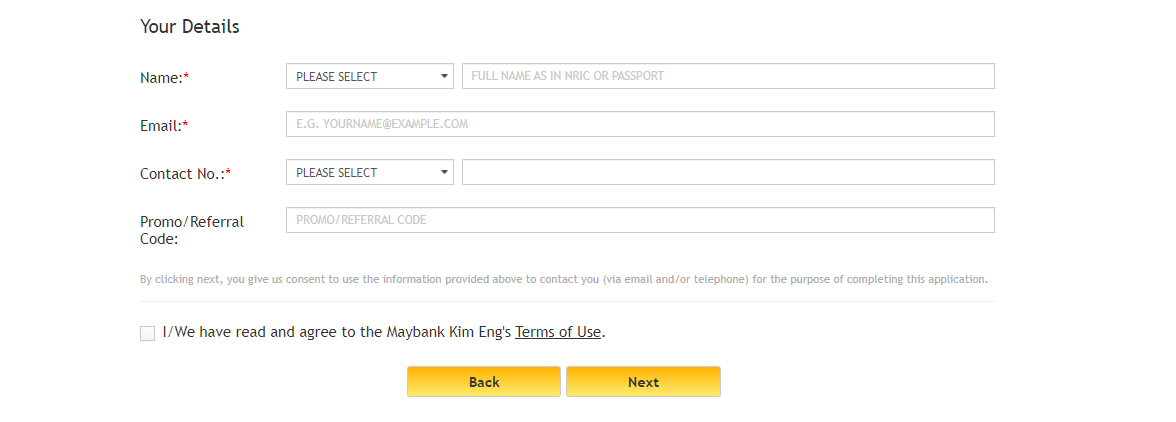 Kajian Maybank Kim Eng - Mengisi borang untuk membuka satu akaun
