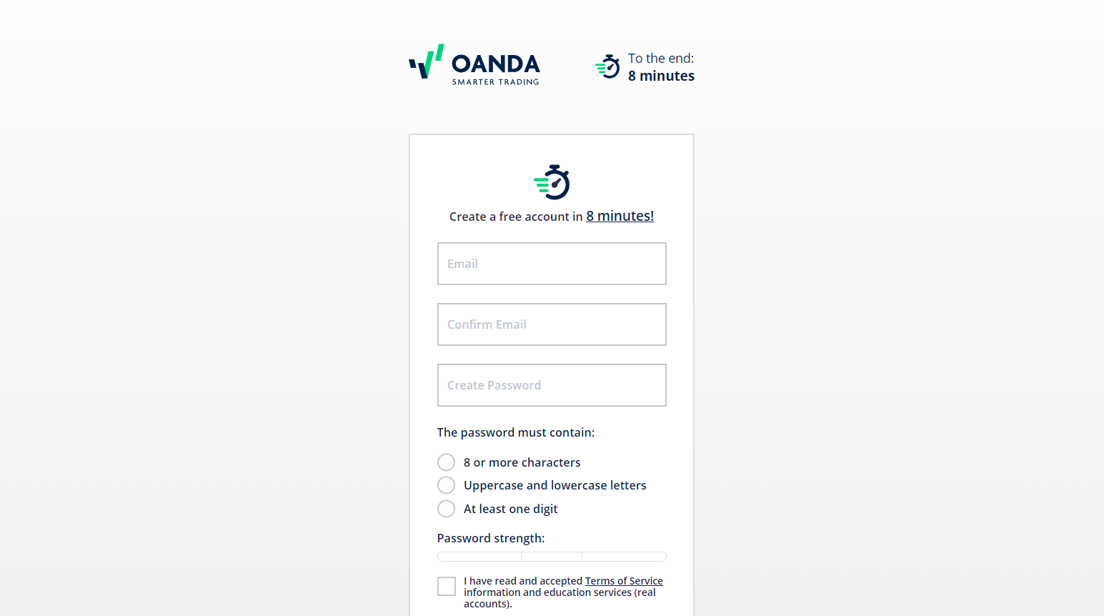 Konto osobiste OANDA – profil klienta