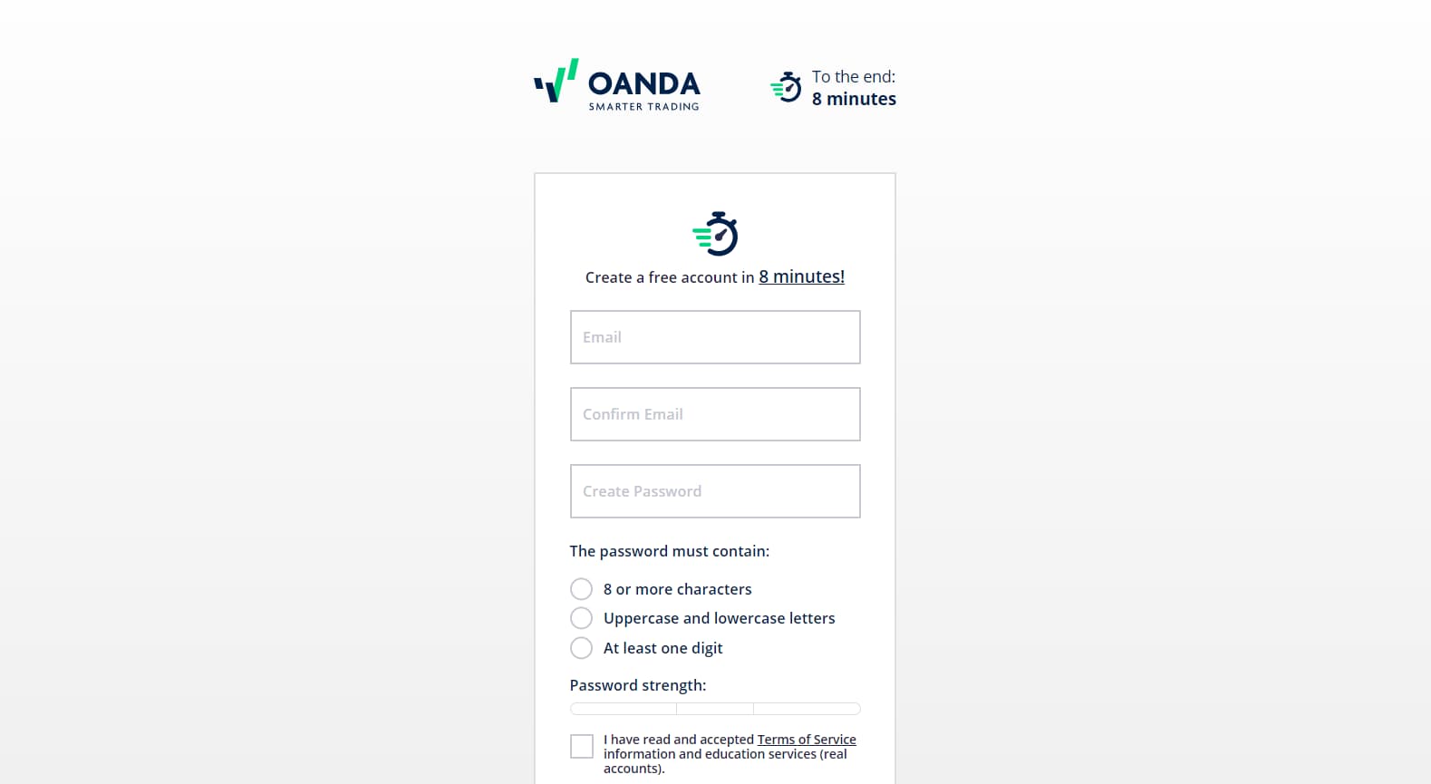 Cont personal OANDA – profil client