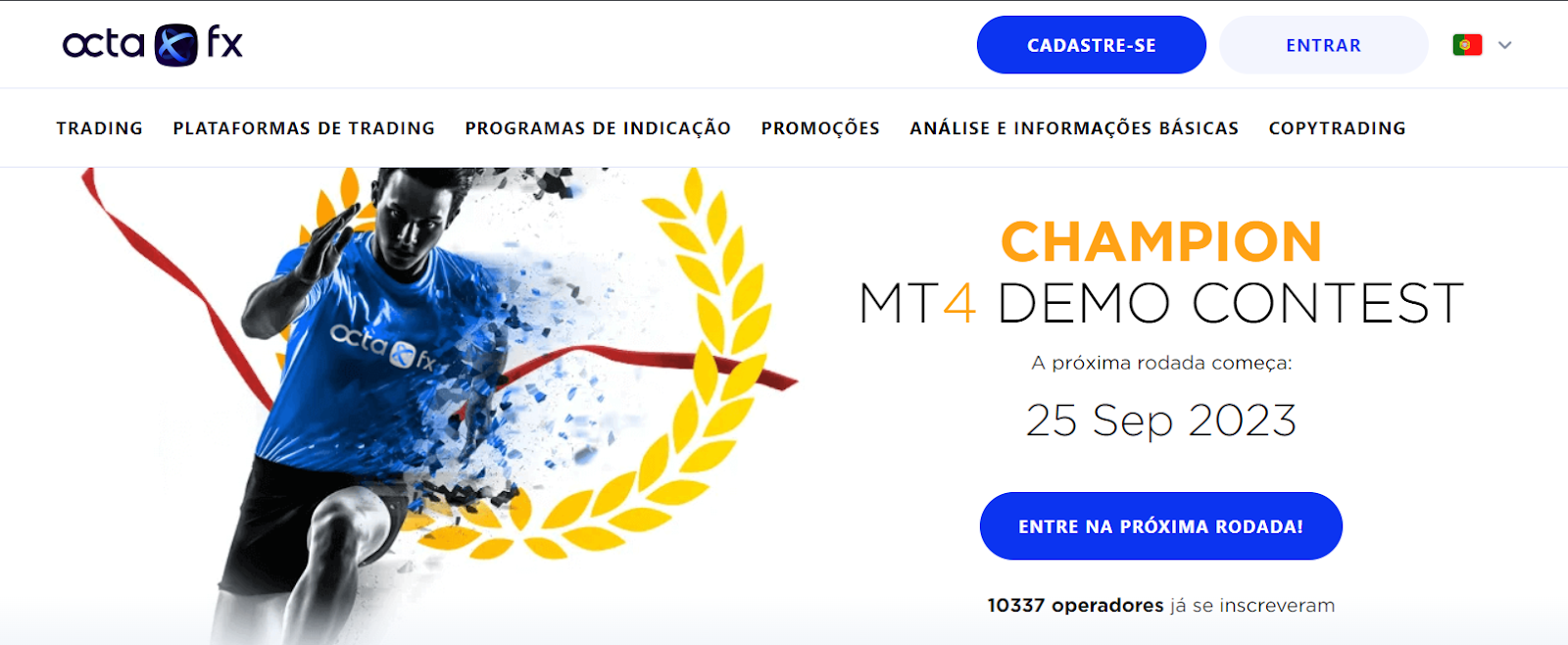 Bônus da OctaFX - Concurso de contas demo no MT4