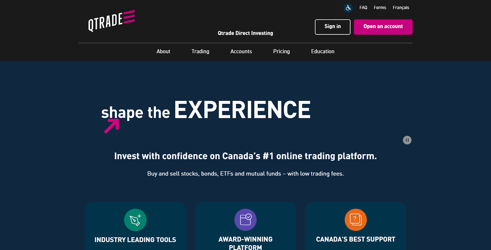 Qtrade Review – Open an Account
