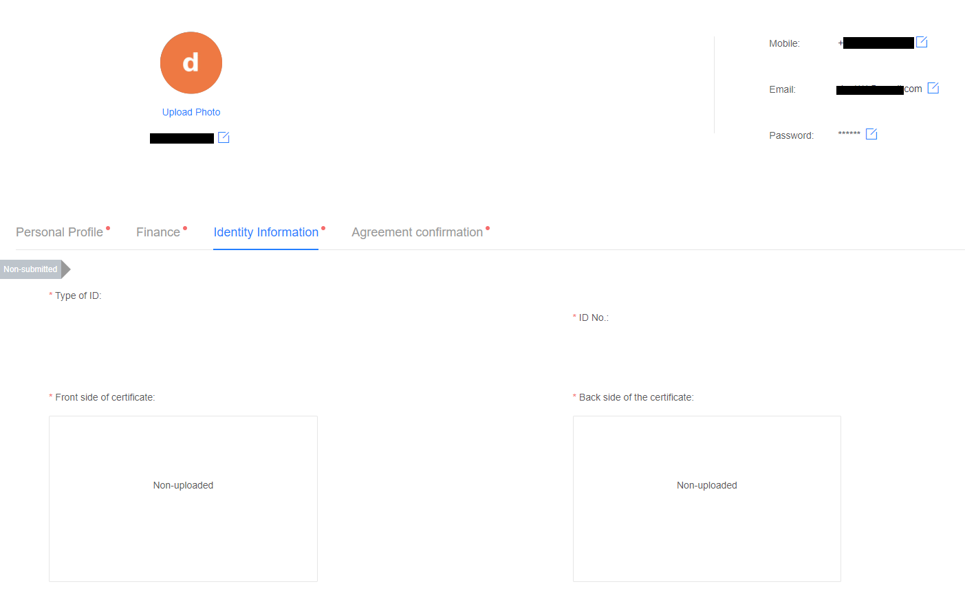 Review of Rallyville Markets’ User Account — Personal data
