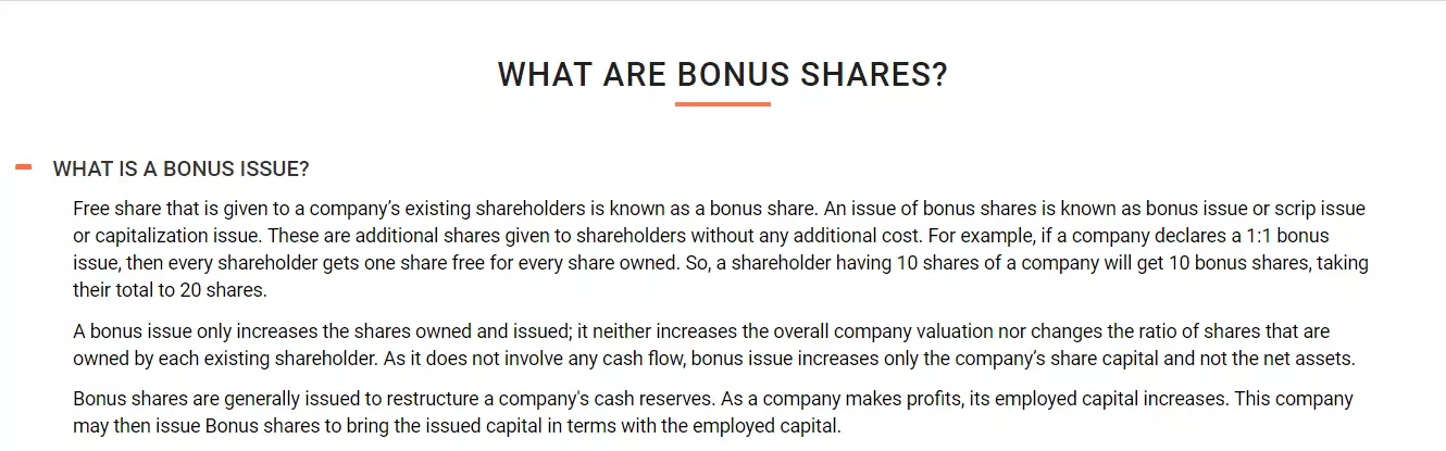 Sharekhan Bonuses - One bonus share