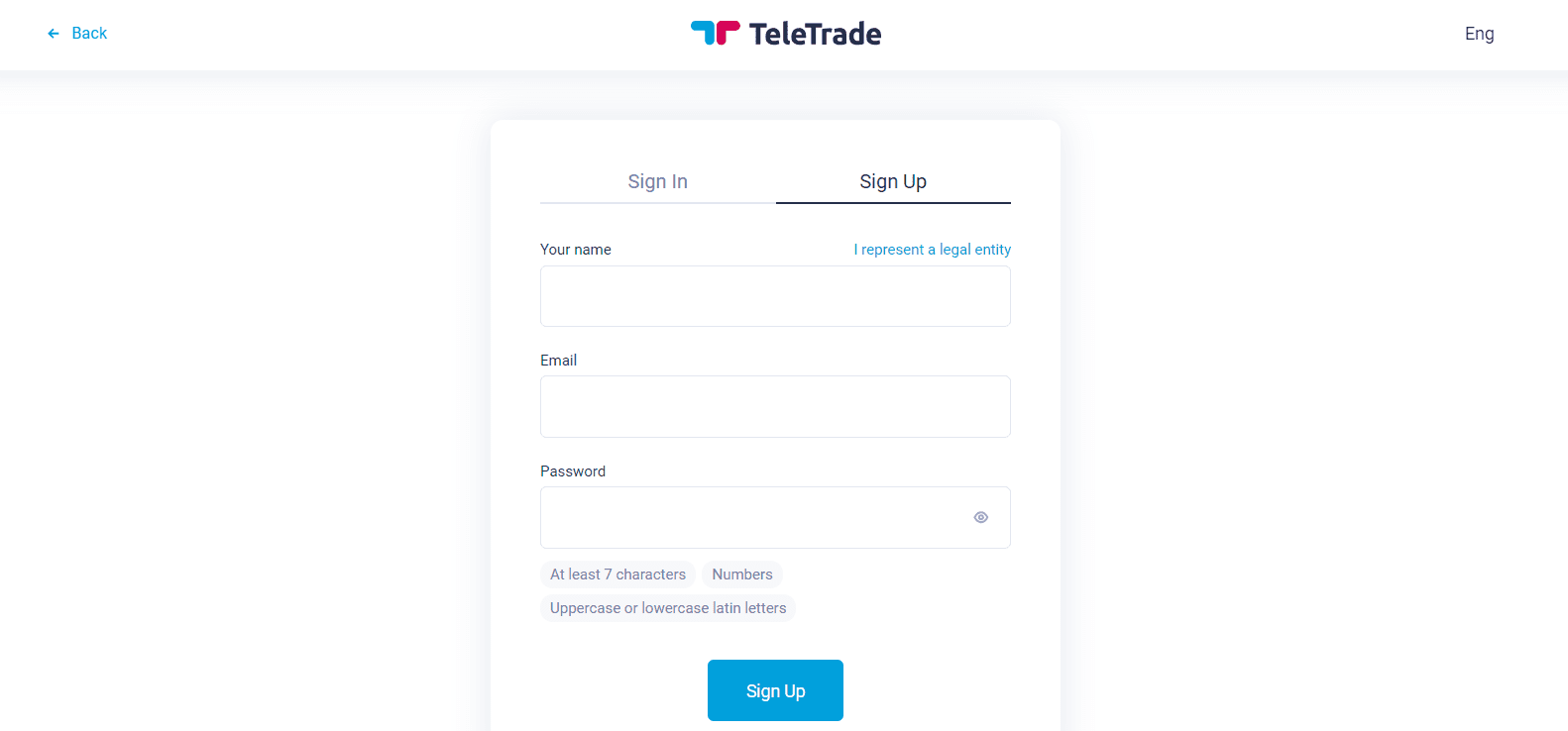 Đánh giá TeleTrade - Đăng ký
