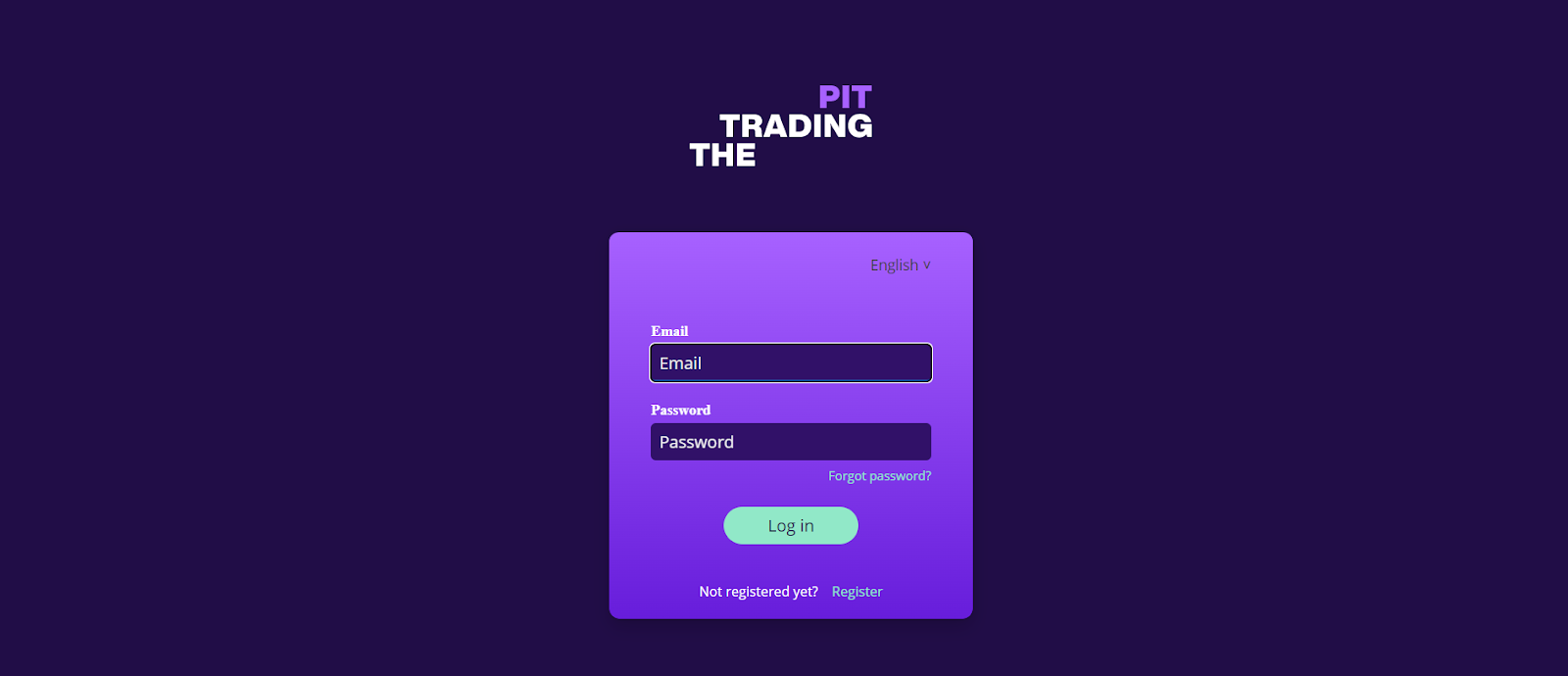 Confirming your email to register with The Trading Pit