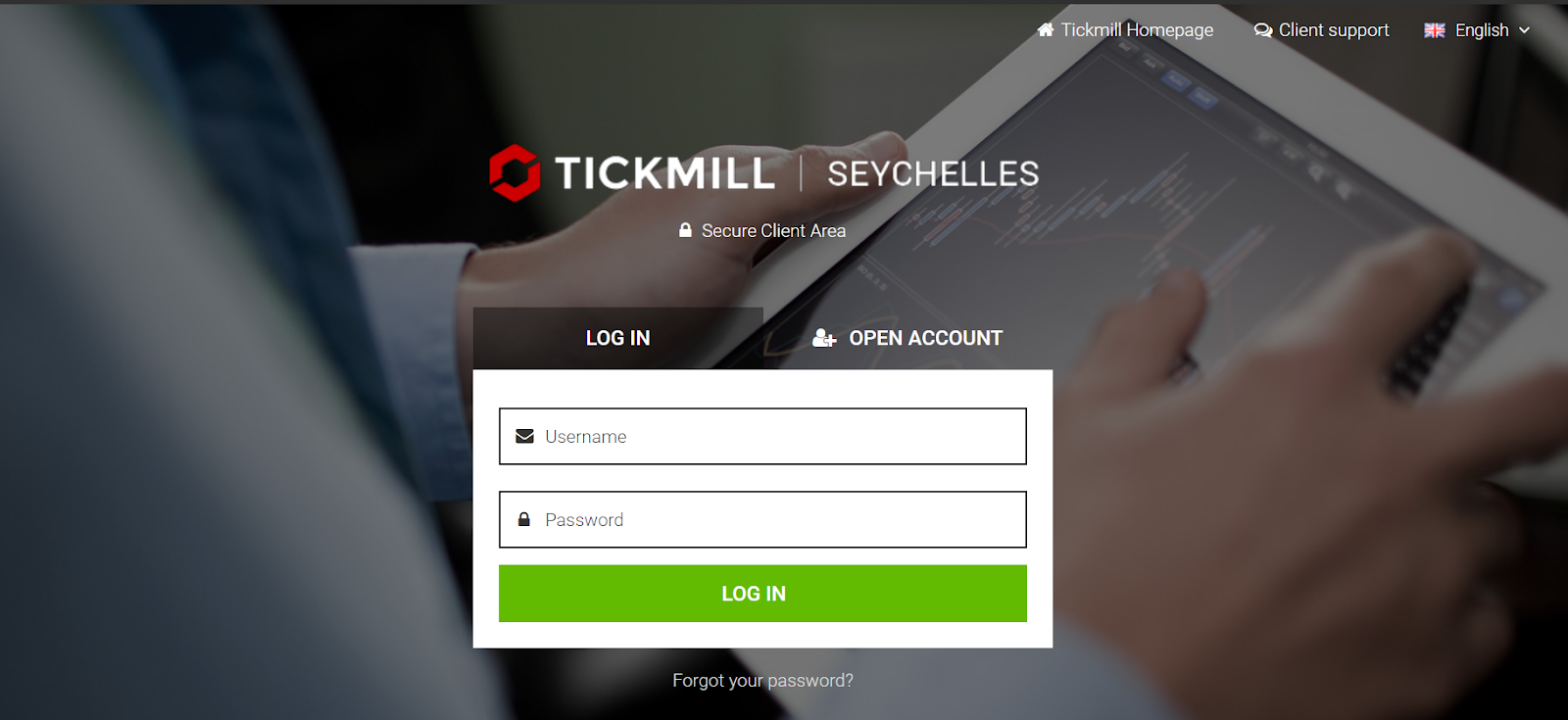 مراجعة Tickmill - فتح الحساب و تسجل الدخول