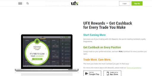 UFX Bonuses — Rebate bonus
