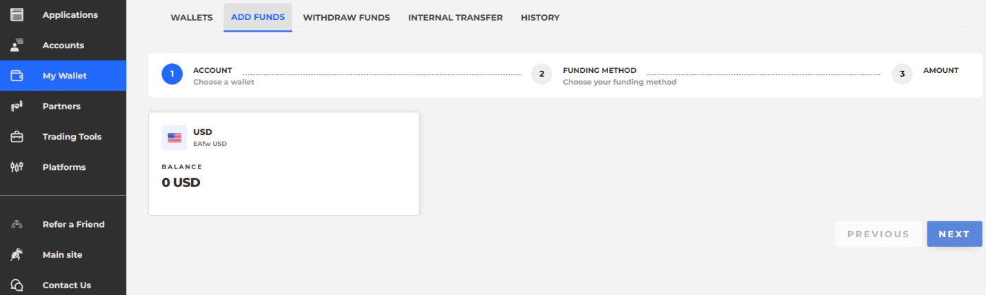 بعد التحقق في حساب المستخدم BlackBull Markets ، يمكنك تمويل حسابك وتحميل منصة التداول