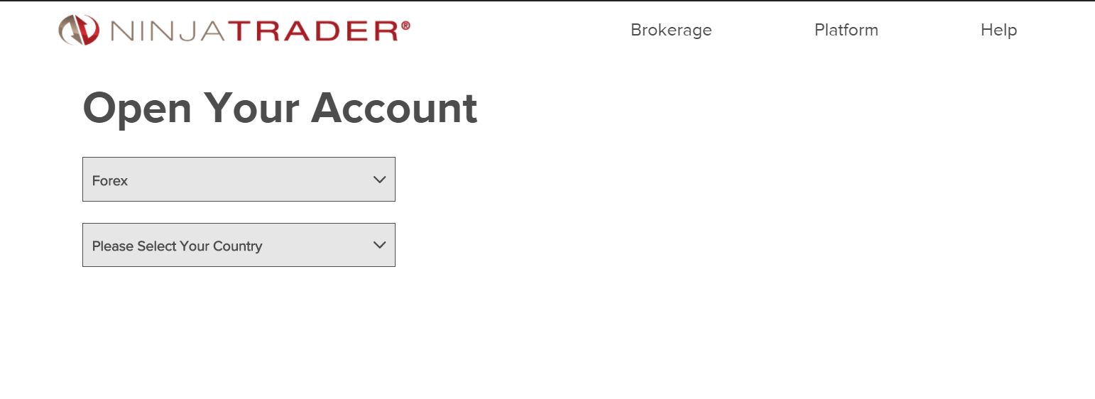 Đánh giá Ninja Trader - Chọn quốc gia