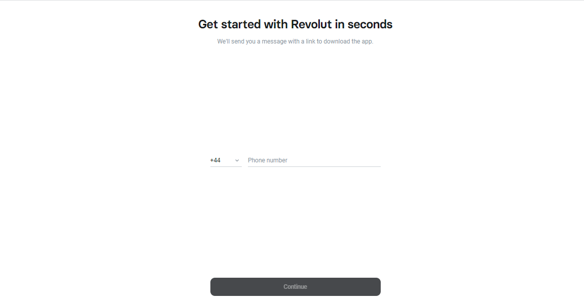 Đánh giá Revolut - Hoàn thành thông tin liên hệ