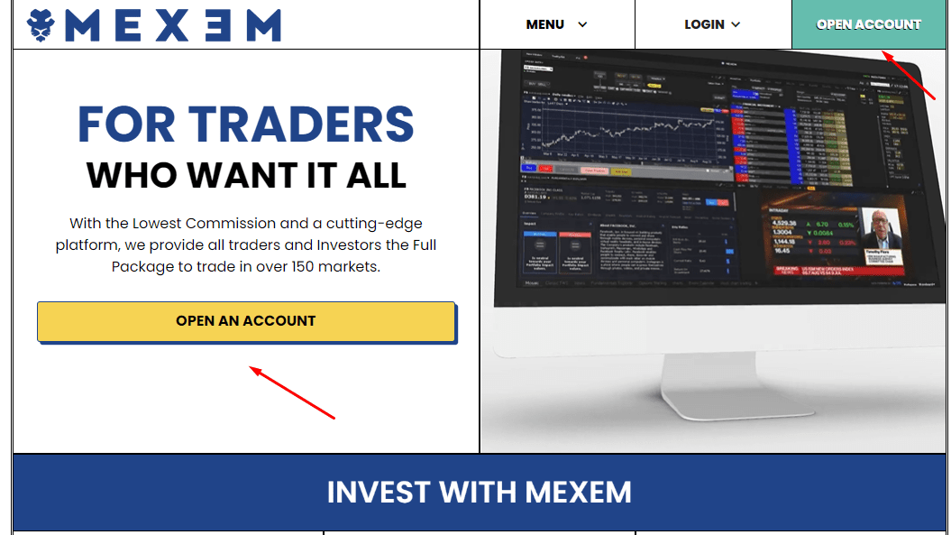 Consulter MEXEM - Ouvrir un compte