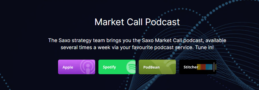 Další obchodní nástroje Saxo Bank - podcasty