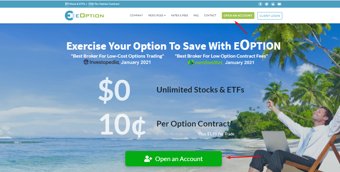 eOption Review - Open an account