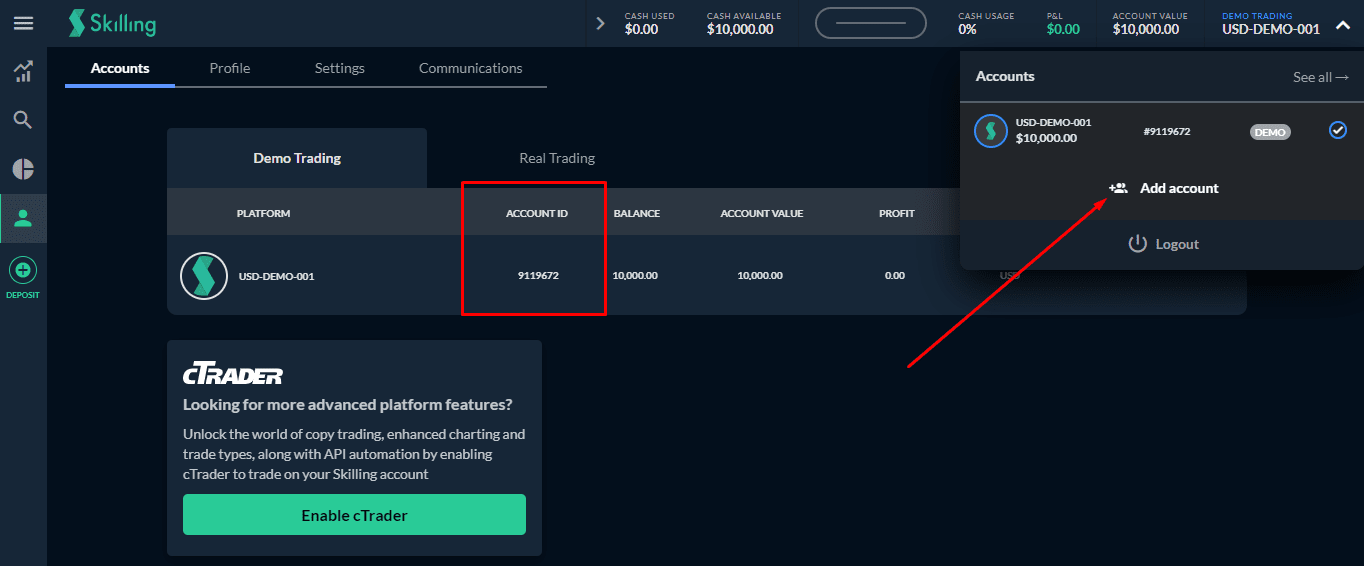 Examen du compte d'utilisateur de TradingMoon- Ouverture d'un nouveau compte de trading
