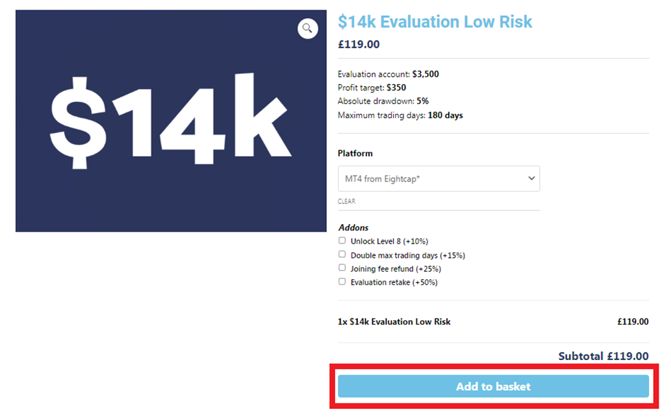 Examen du compte d'utilisateur de FTUK- Paiement des frais initiaux