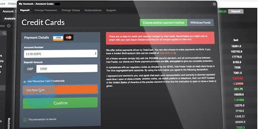 InterTrader Recensione - Effettuare un deposito