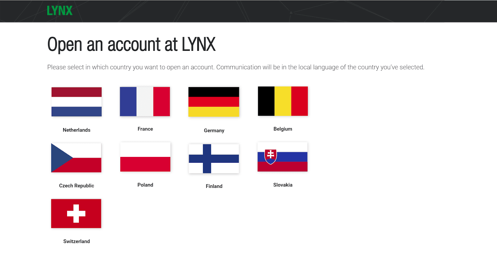 LYNX Overzicht - Rechtsgebied kiezen
