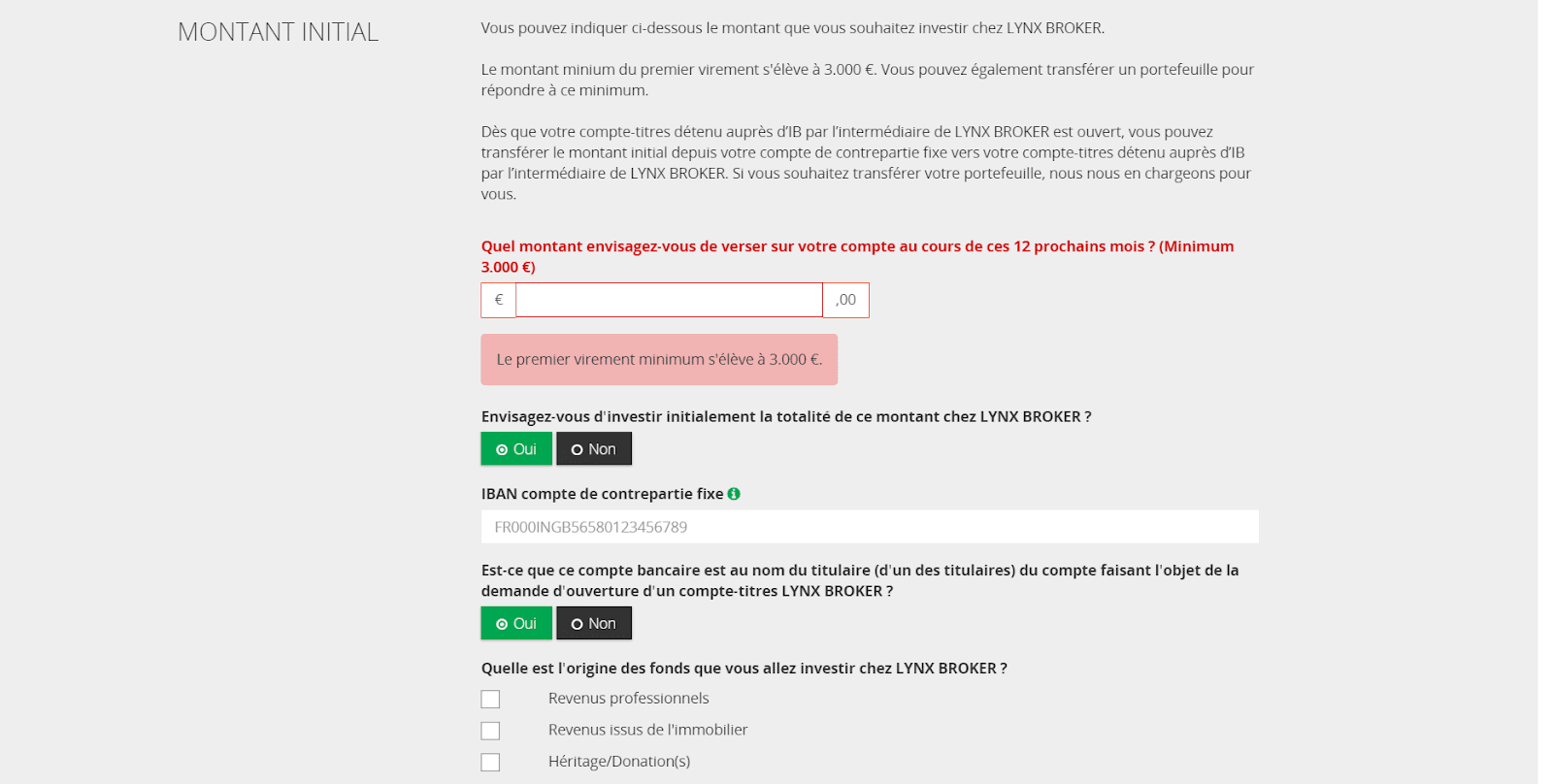 LYNX Überprüfung - Finanzielle Informationen
