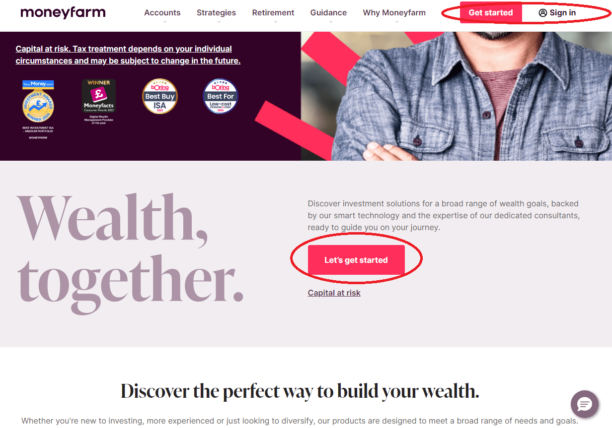 Moneyfarm - การลงทะเบียน