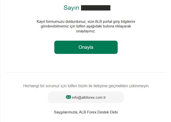 Ardından, e-posta adresinizi onaylayın.