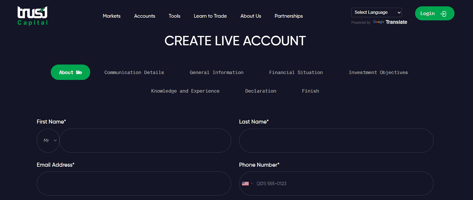 Recensione di Trust Capital - Aprire un conto live